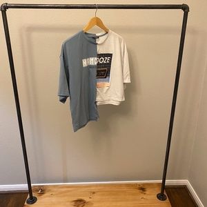 Half and Half asymmetrical T-shirt